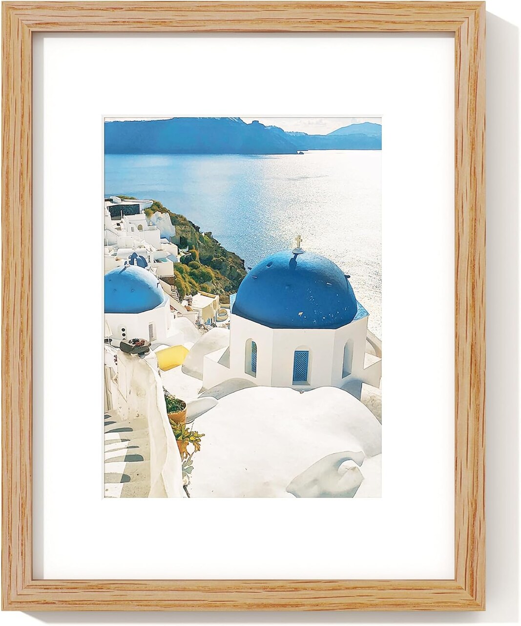 Frame For 8.5x11 Certificate Document | Solid Oak Wood 8.5 By 11 Picture With Mat For 6x8 | 8 1/2 x 11 Frame